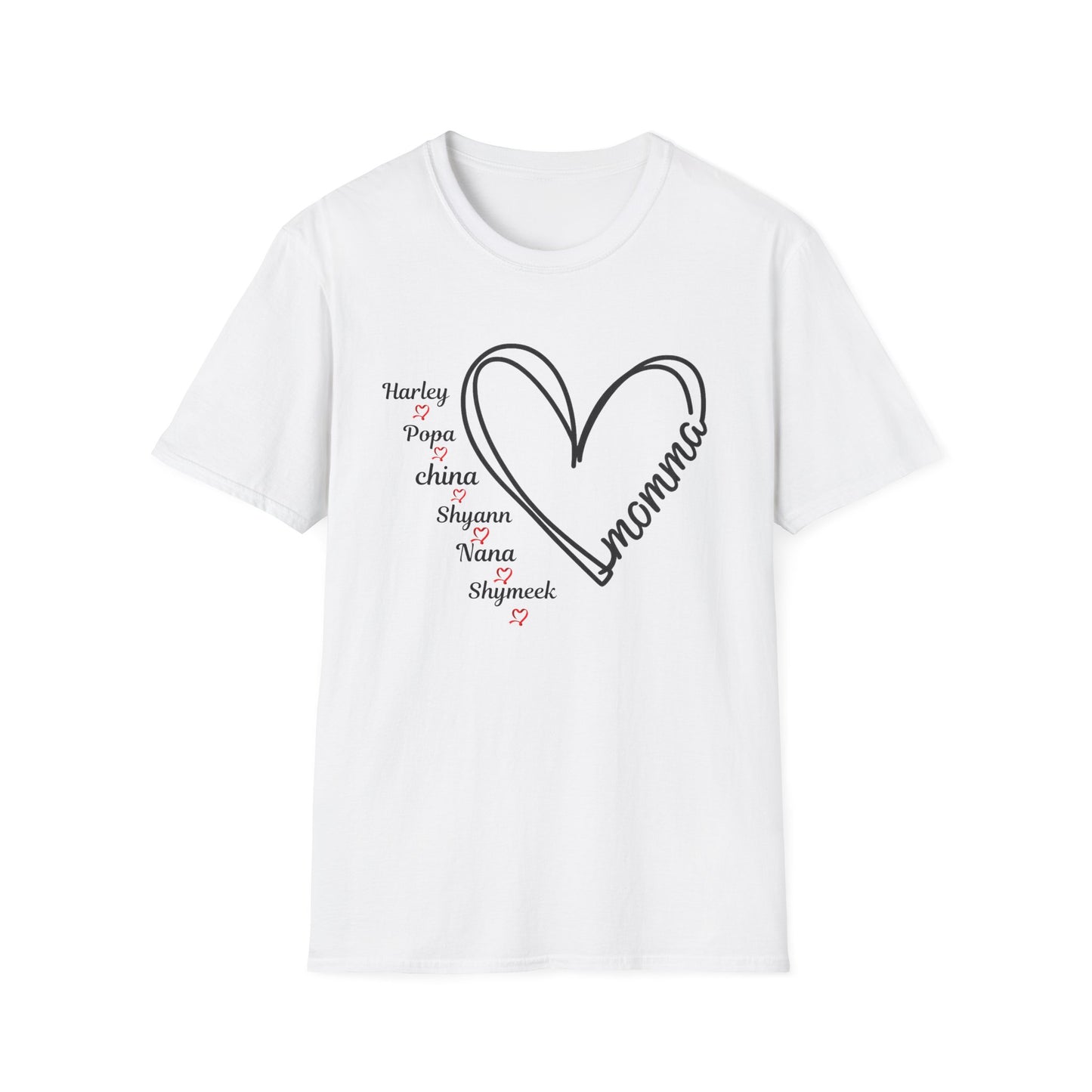 Custom Mom Heart Shirt | Personalized Name T-Shirt | Gift for Mom