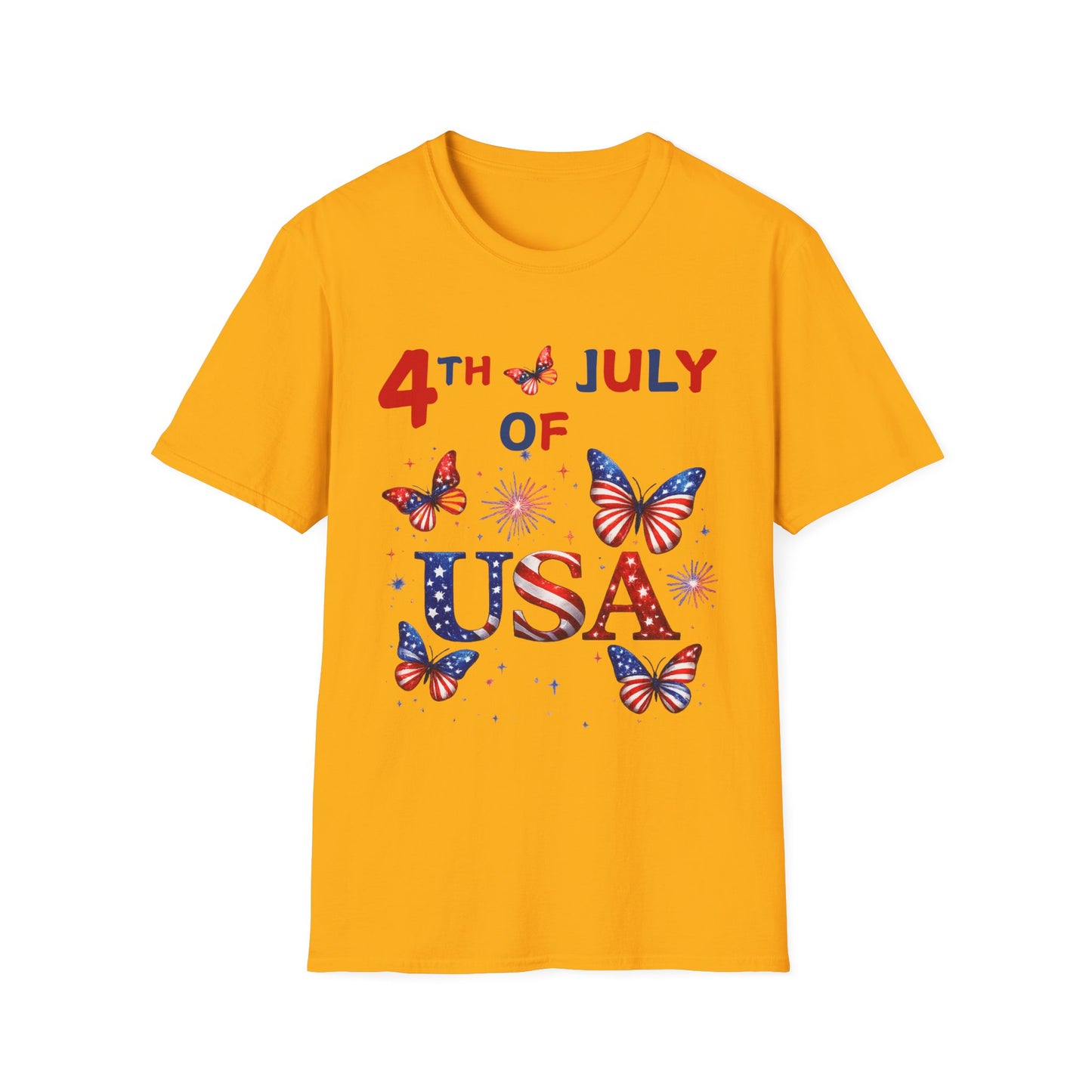 4th of July USA Butterfly T-Shirt