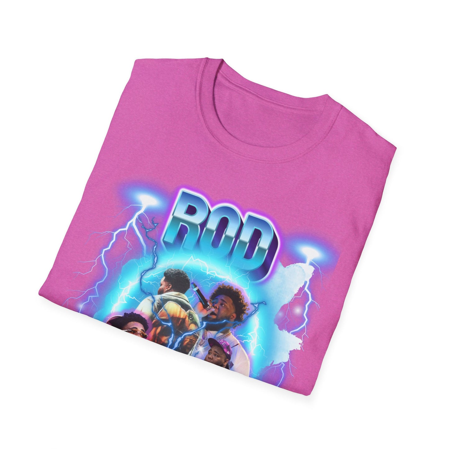 Rod Wave Graphic T-Shirt – Lightning Fan Art Glow Design (Unisex)