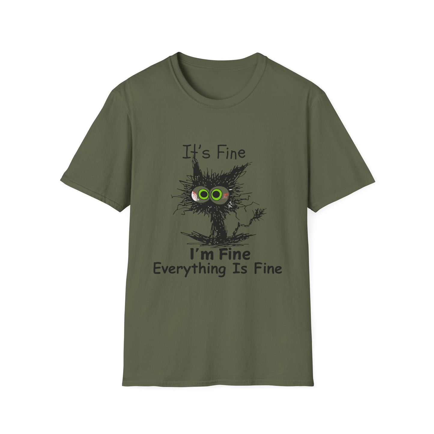 👉 “Funny Cat Graphic Tee – Crazy Eyes Cartoon Shirt”