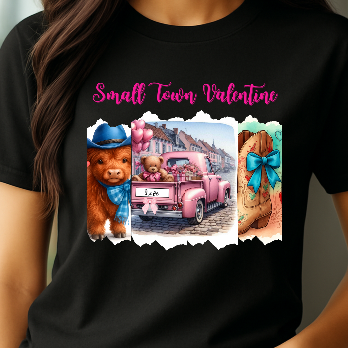 Small Town Valentine Graphic Tee β Cute Country Valentine Shirt