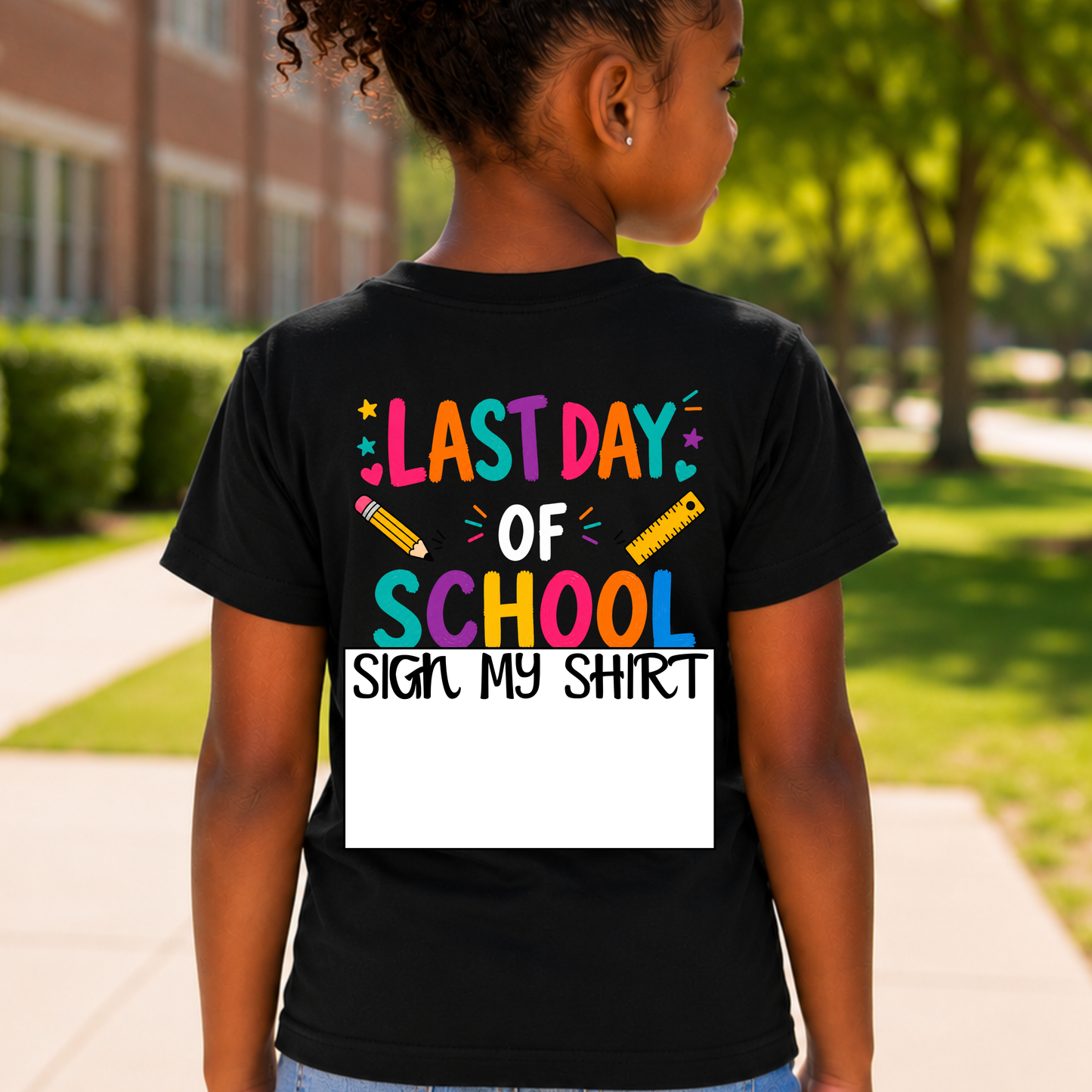 Last Day of School Youth Tee — "Sign My Shirt" Autograph Kids T‑Shirt