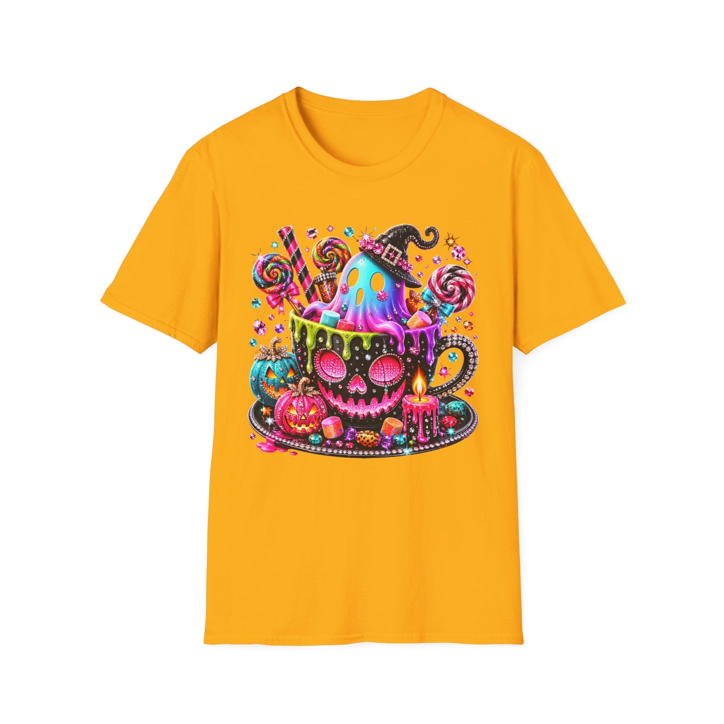 Halloween Candy Cauldron T-Shirt — Cute Spooky Witch Candy Graphic