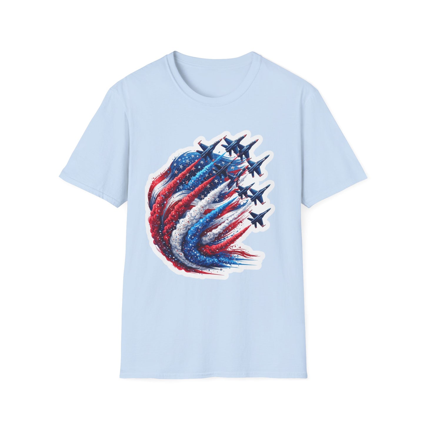 Patriotic Jet Formation T-Shirt — American Flag Airshow Top
