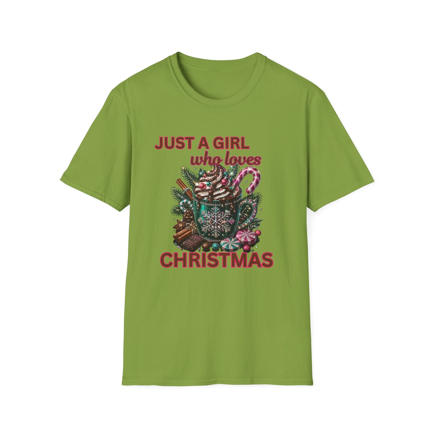 Christmas T-Shirt — "Just A Girl Who Loves Christmas" Cozy Holiday Tee