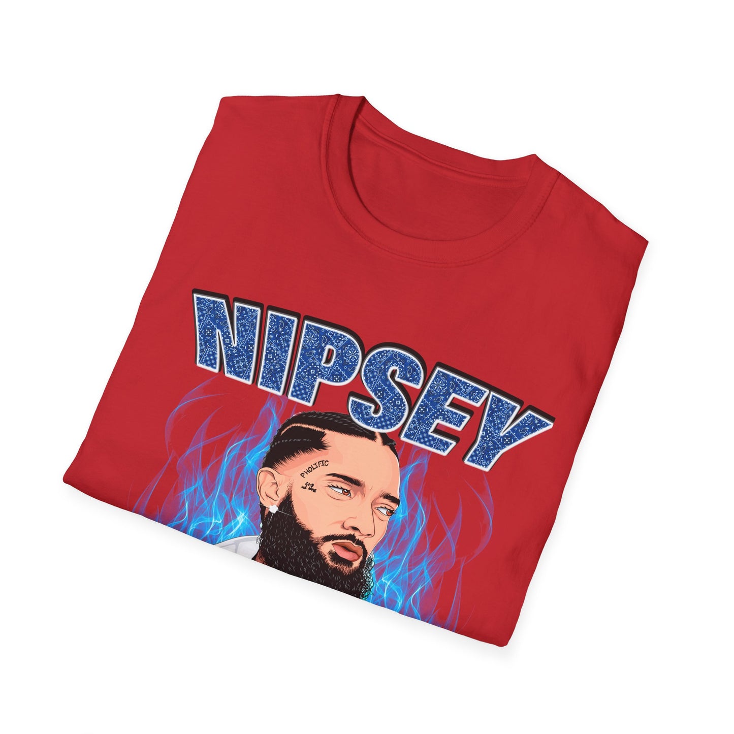 "Nipsey Forever Blue Flame Edition" Unisex T-Shirt - Softstyle Graphic Tee