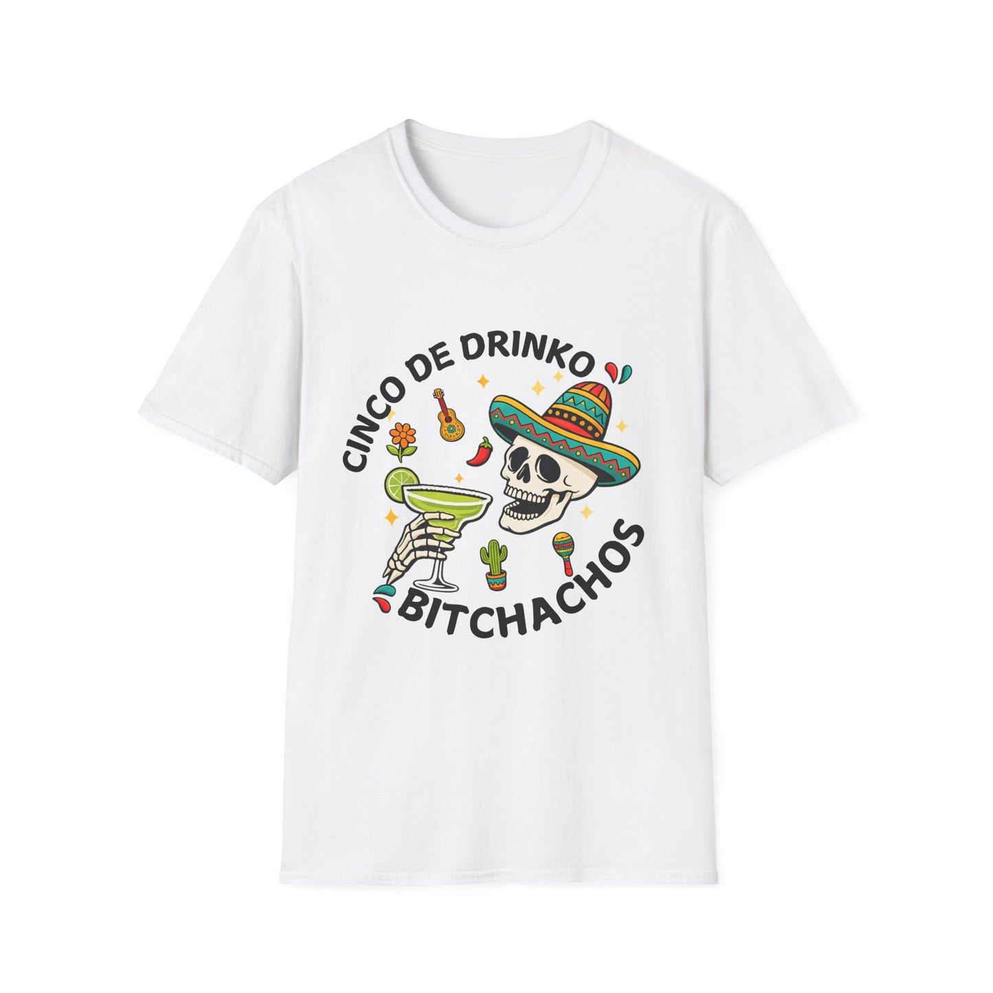 Cinco de Drinko T-Shirt – Funny Mexican Fiesta Skull Margarita Tee