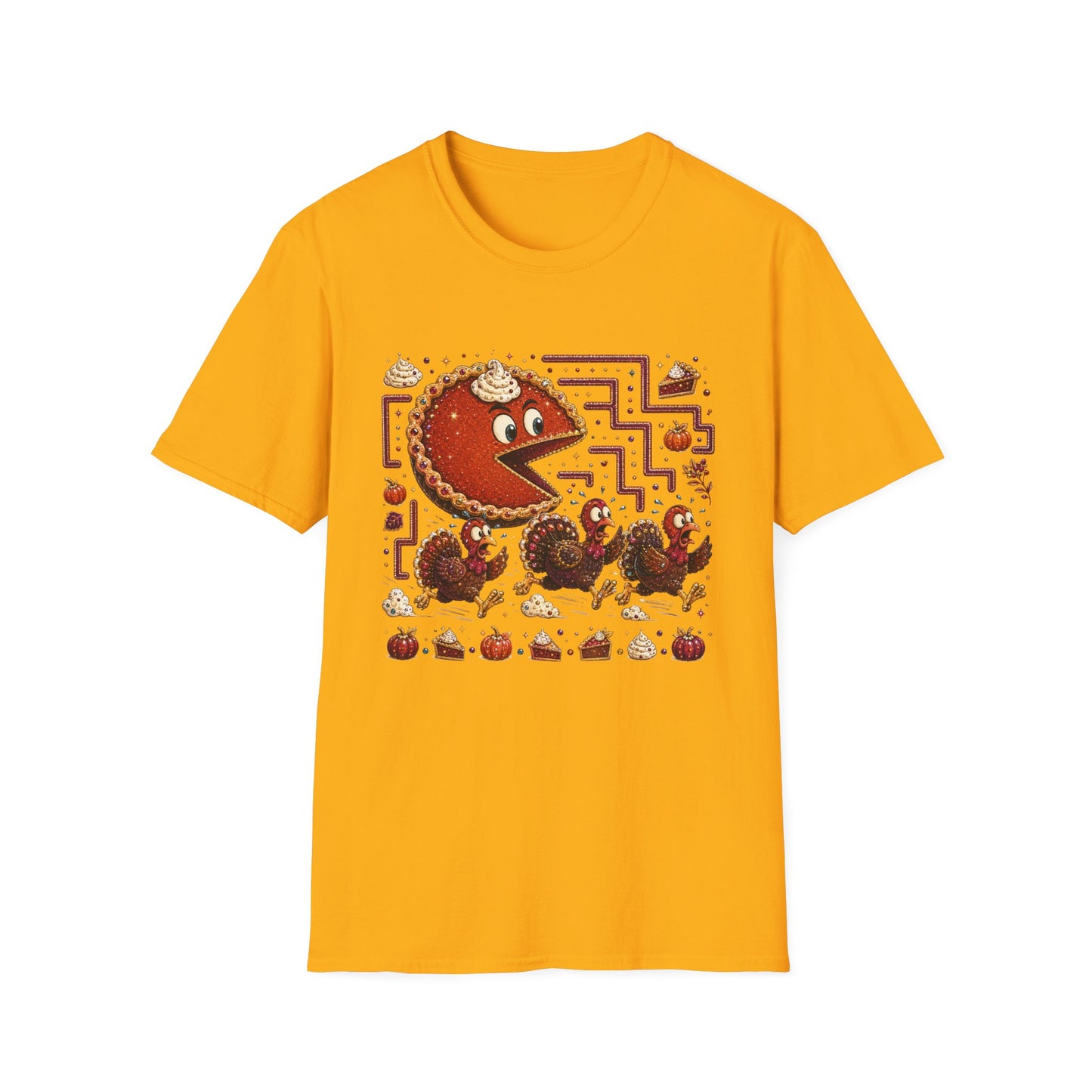 Pie Pac-Man T-Shirt — Retro Gamer Pumpkin Pie Graphic Tee
