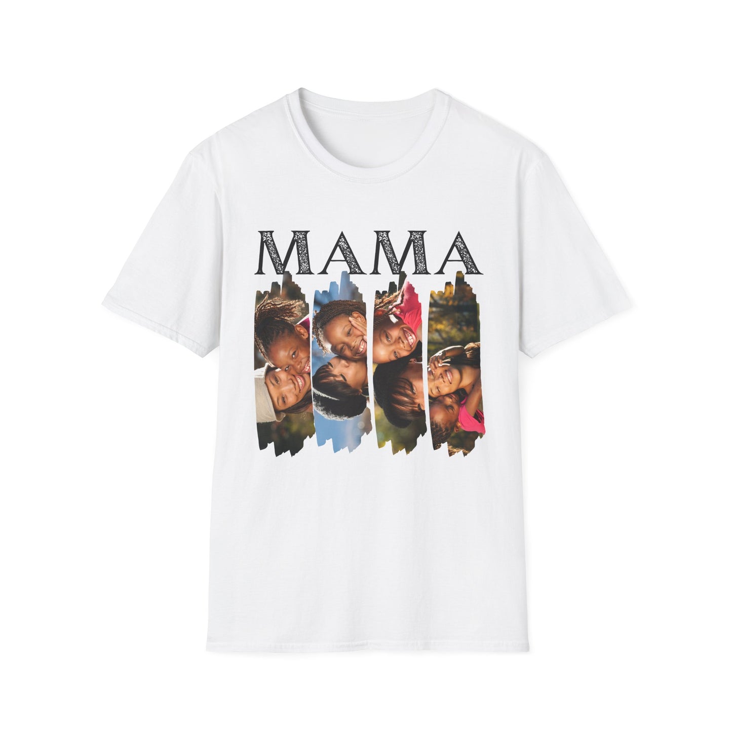 Custom “MAMA” Photo Collage T-Shirt - Heartwarming Gift for Mothers & Celebrations