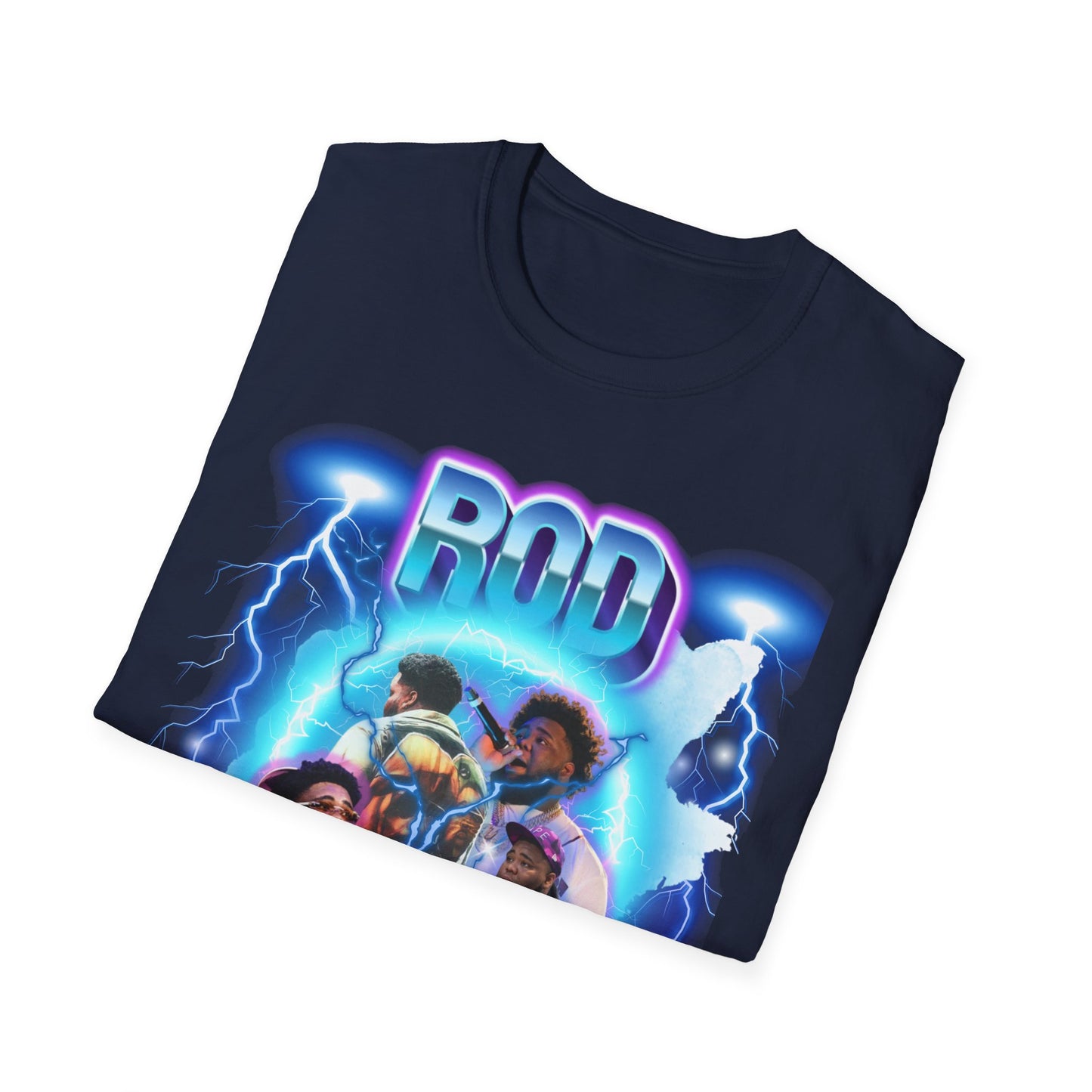 Rod Wave Graphic T-Shirt – Lightning Fan Art Glow Design (Unisex)