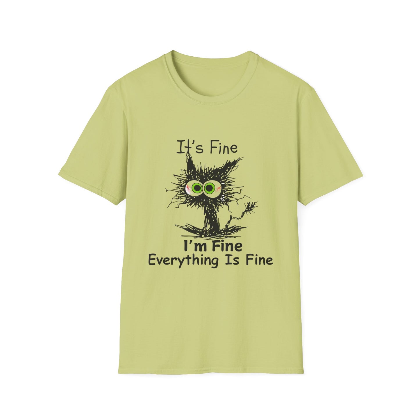 👉 “Funny Cat Graphic Tee – Crazy Eyes Cartoon Shirt”