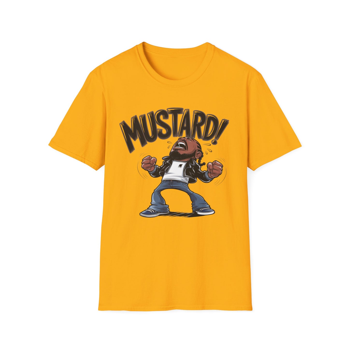 "Turn Up the Flavor – Mustard Vibes Softstyle T-Shirt - Fun Graphic Tee for Casual Wear