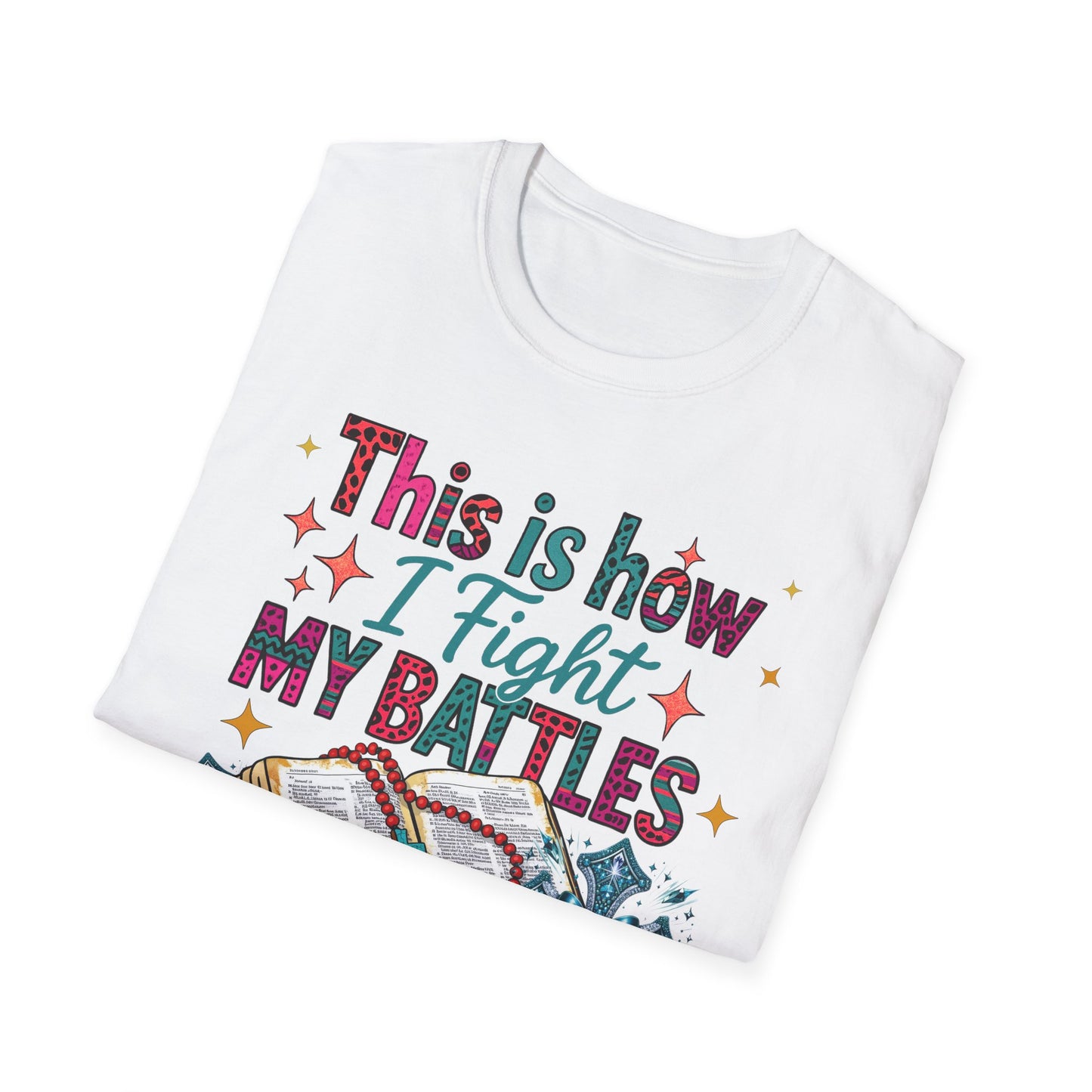 Christian Inspirational Shirt – My Battles Are Won with Prayer Tee