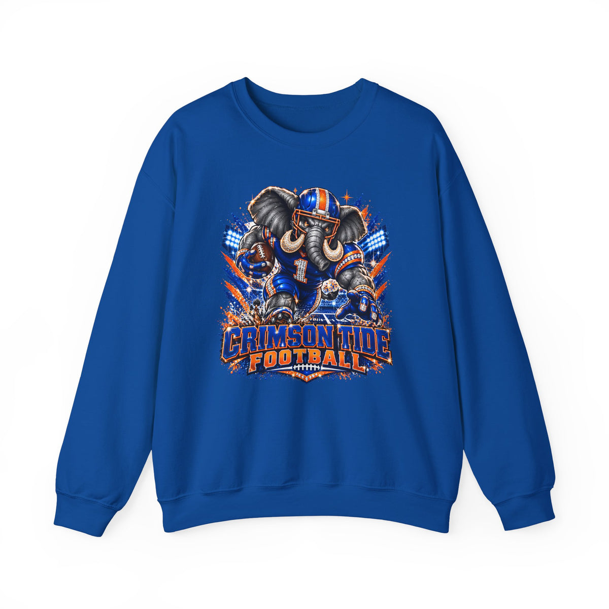 Crimson Tide Football Crewneck Sweatshirt — Elephant Mascot Game Day Pullover