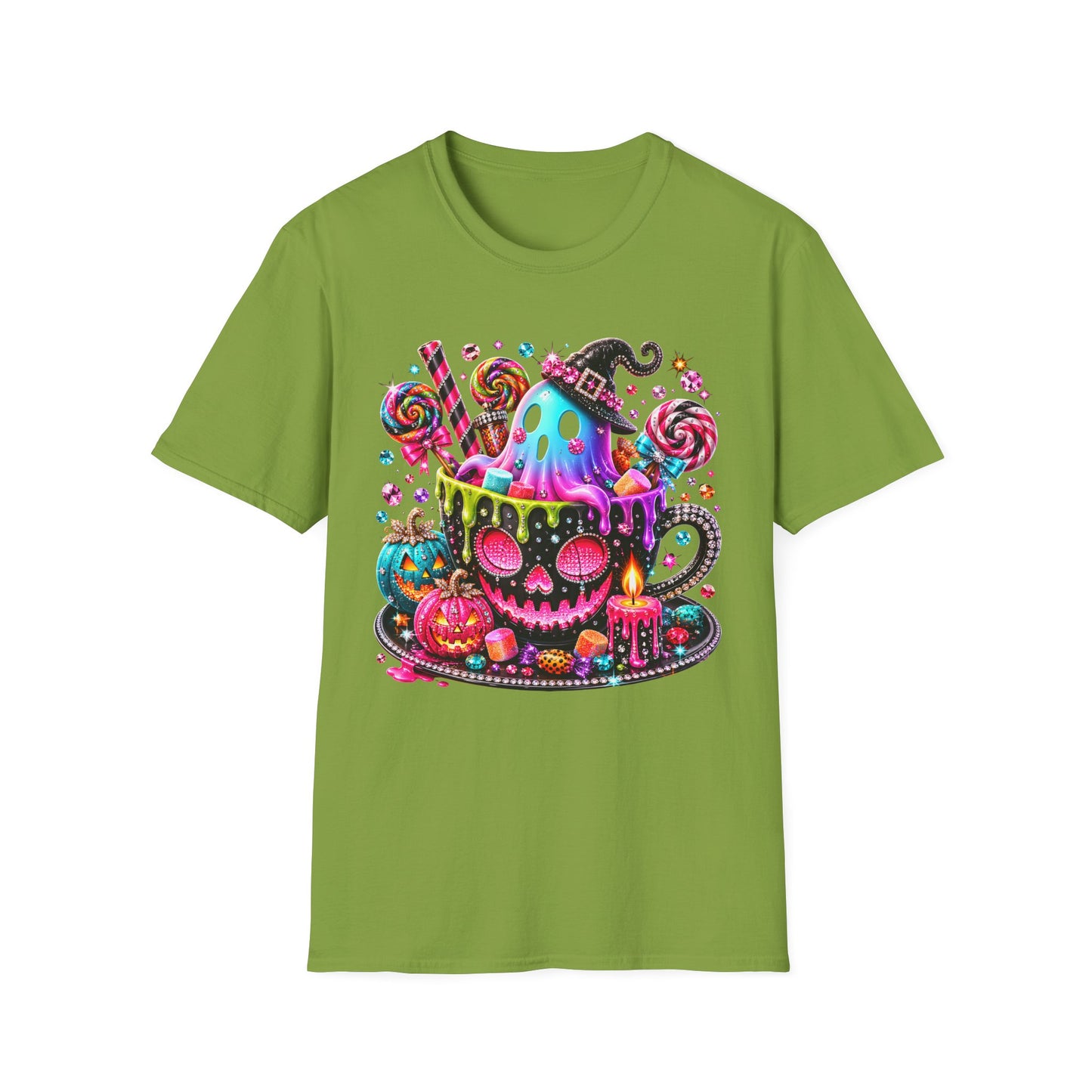 Halloween Candy Cauldron T-Shirt — Cute Spooky Witch Candy Graphic