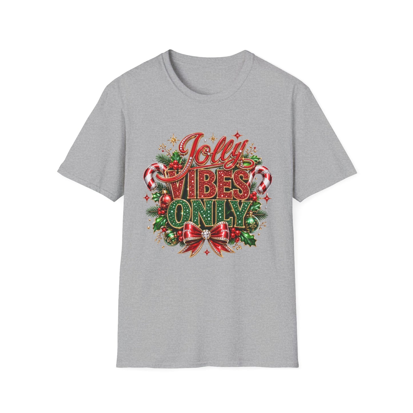 Jolly Vibes Tee — Festive Christmas Holiday Graphic T-Shirt