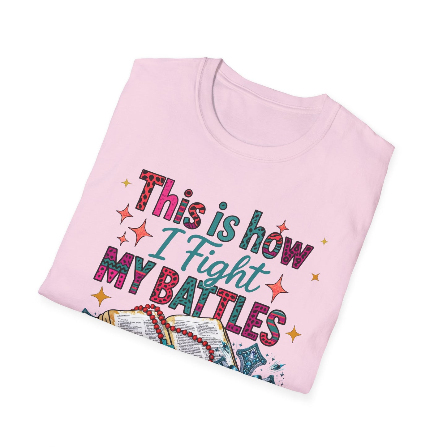 Christian Inspirational Shirt – My Battles Are Won with Prayer Tee