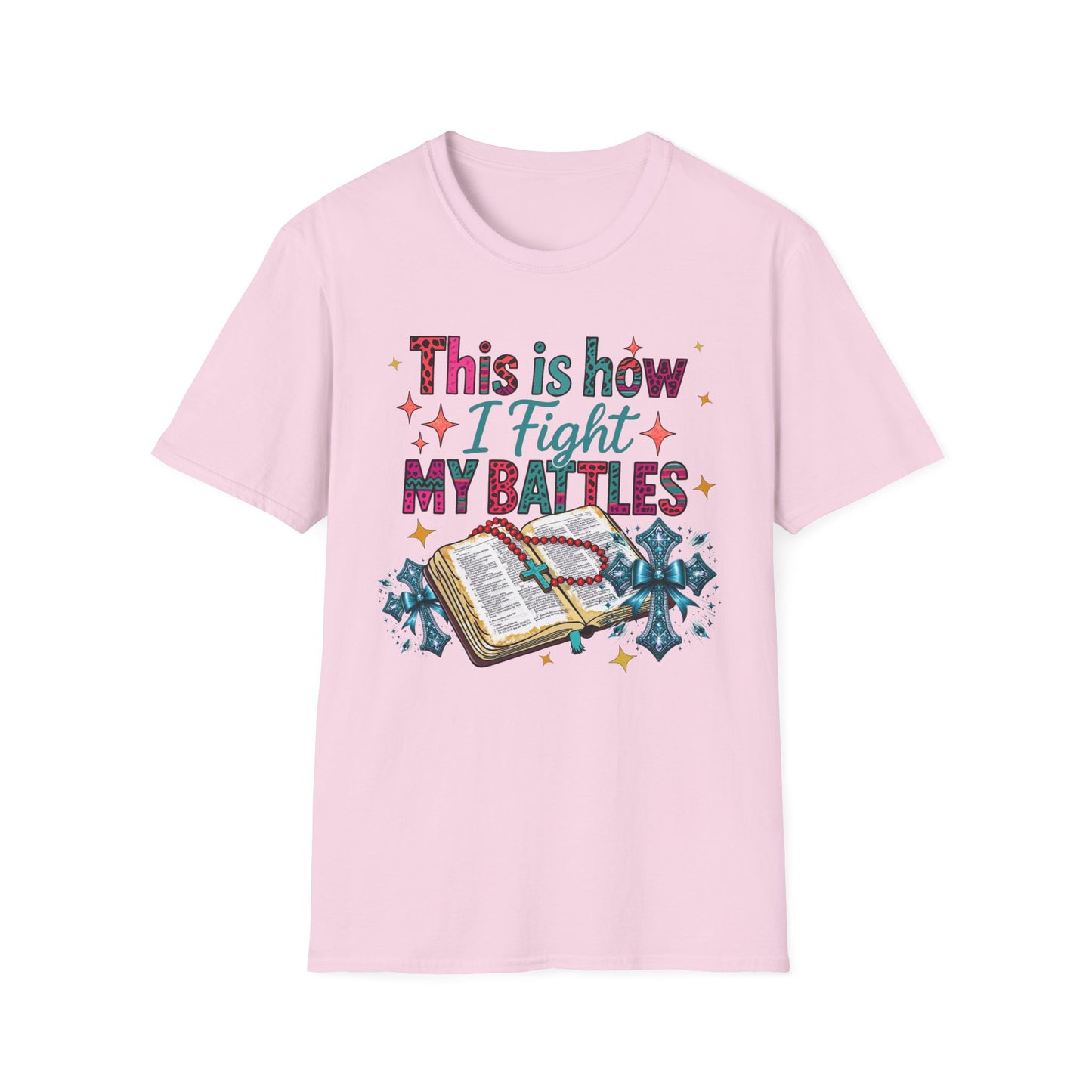 Christian Inspirational Shirt – My Battles Are Won with Prayer Tee