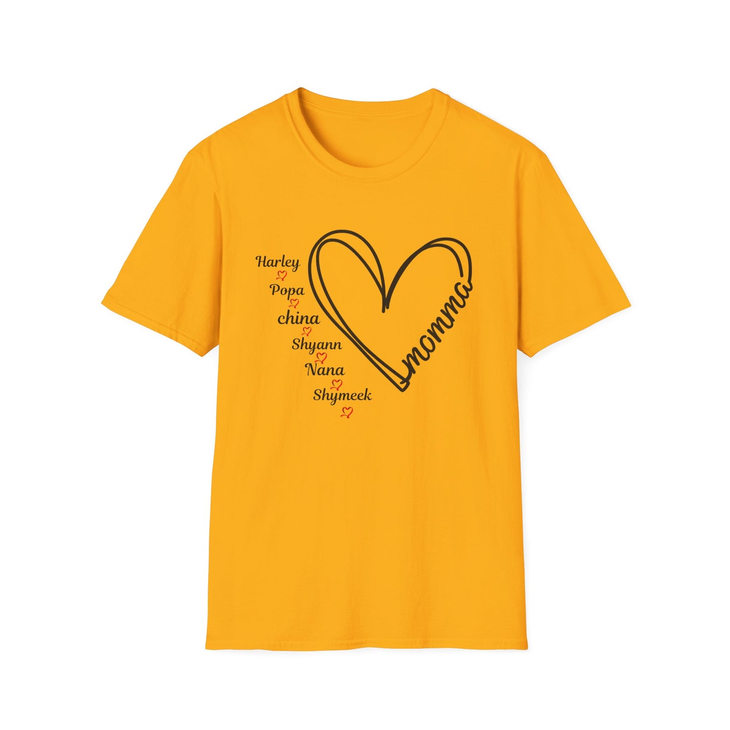 Custom Mom Heart Shirt | Personalized Name T-Shirt | Gift for Mom