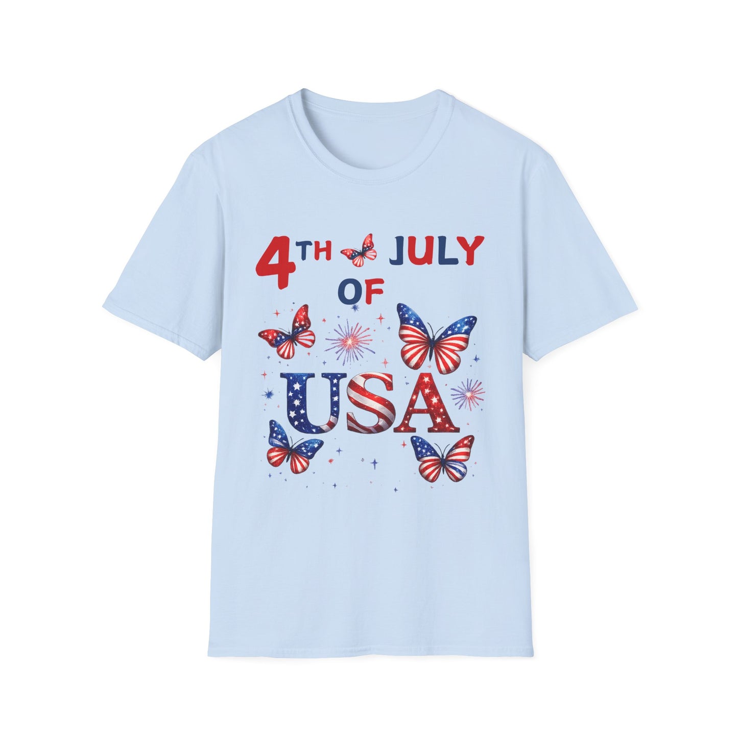 4th of July USA Butterfly T-Shirt