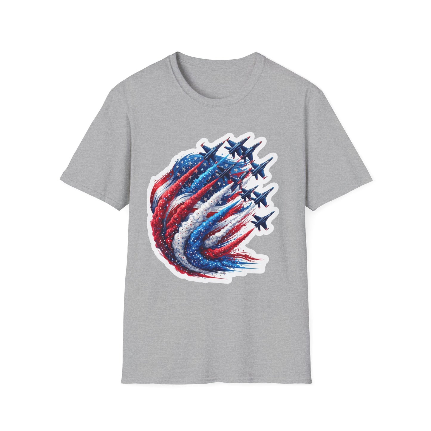 Patriotic Jet Formation T-Shirt — American Flag Airshow Top