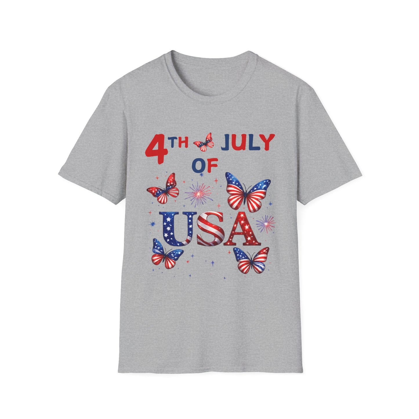 4th of July USA Butterfly T-Shirt
