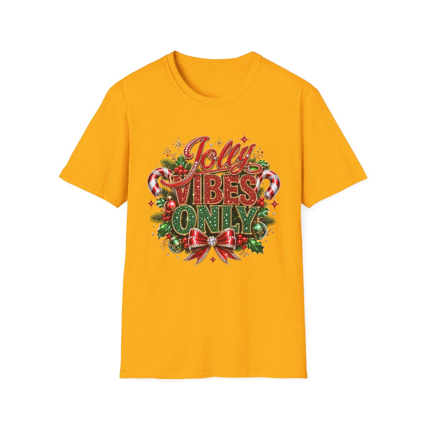 Jolly Vibes Tee — Festive Christmas Holiday Graphic T-Shirt