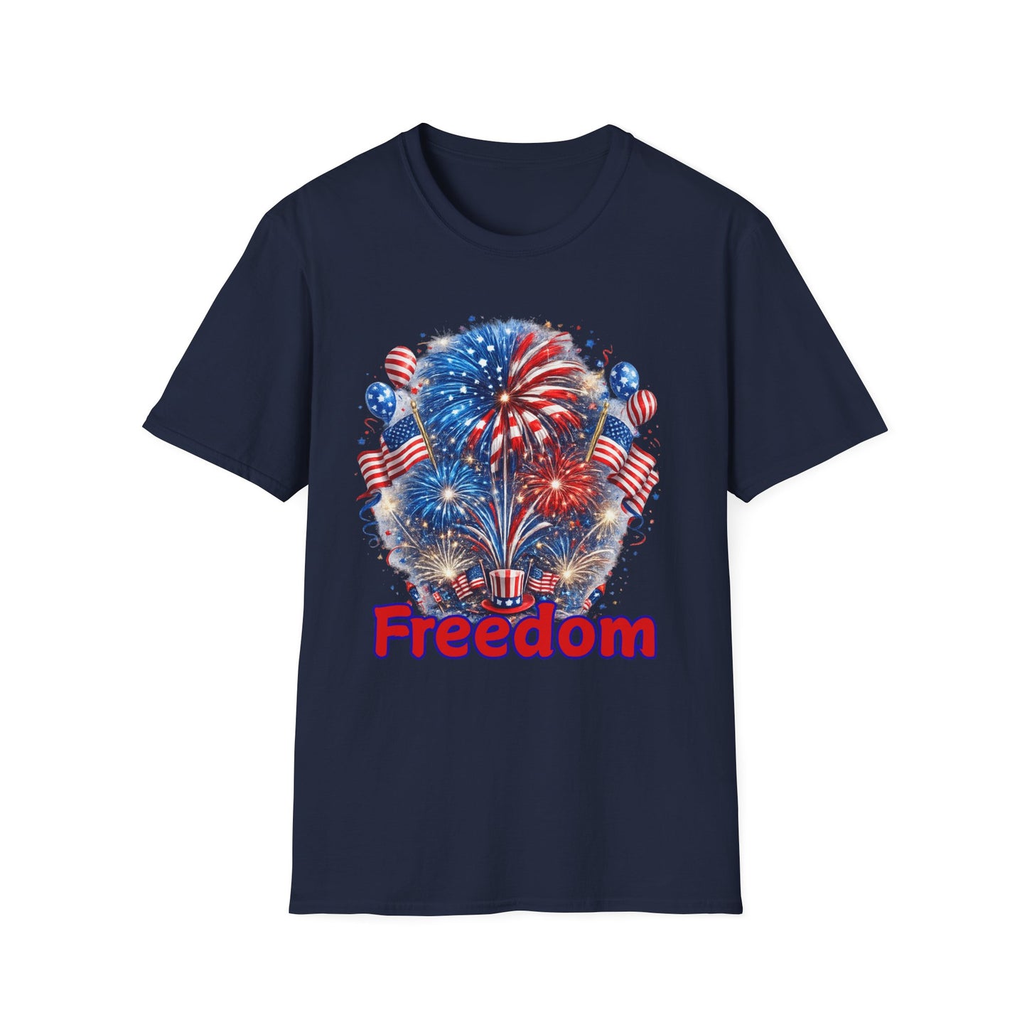 Freedom Fireworks T-Shirt — Patriotic 4th of July Tee
