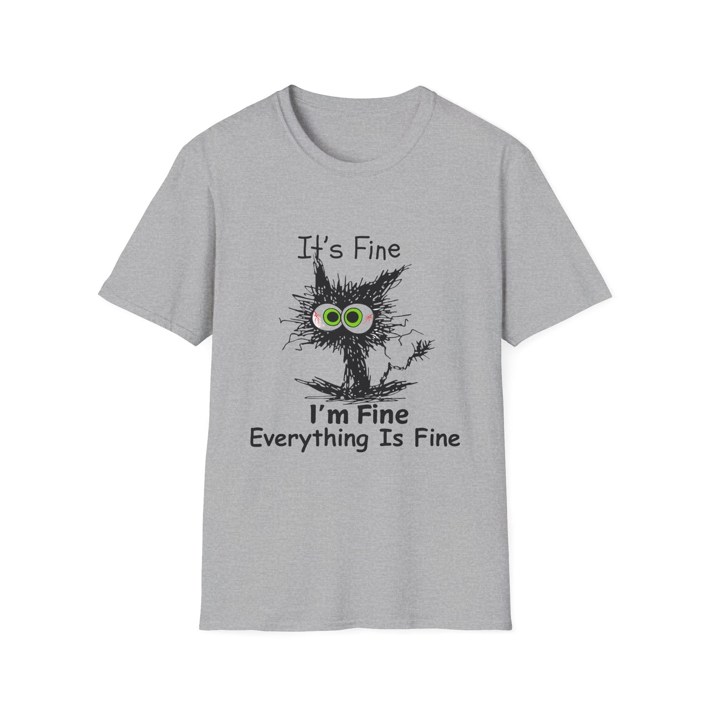 👉 “Funny Cat Graphic Tee – Crazy Eyes Cartoon Shirt”