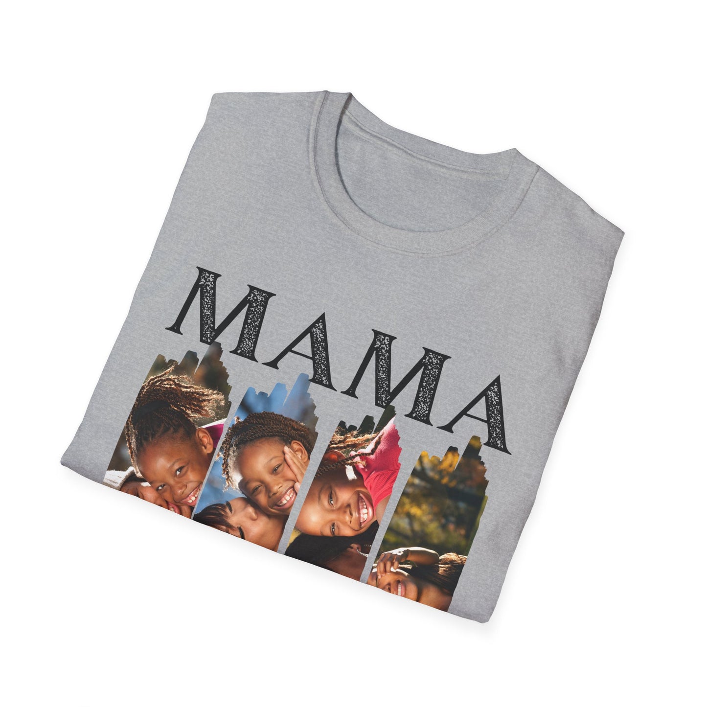Custom “MAMA” Photo Collage T-Shirt - Heartwarming Gift for Mothers & Celebrations