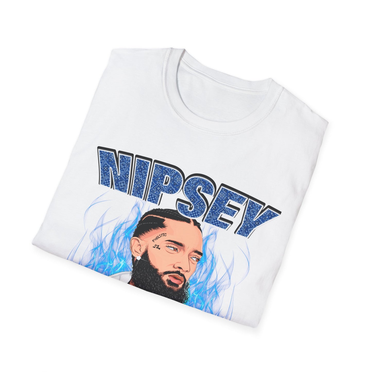 "Nipsey Forever Blue Flame Edition" Unisex T-Shirt - Softstyle Graphic Tee