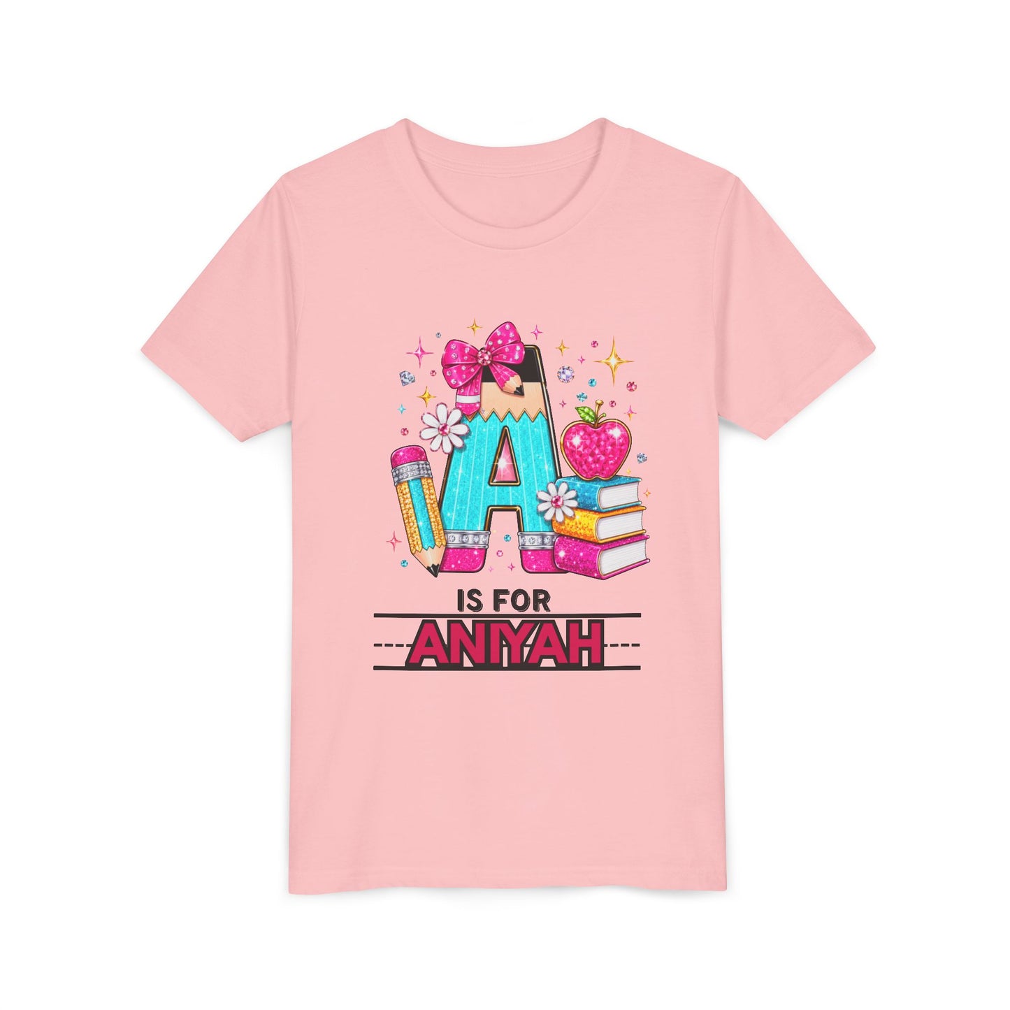 Youth Tee — "A Is For Anyah" Cute Back-to-School Name Shirt