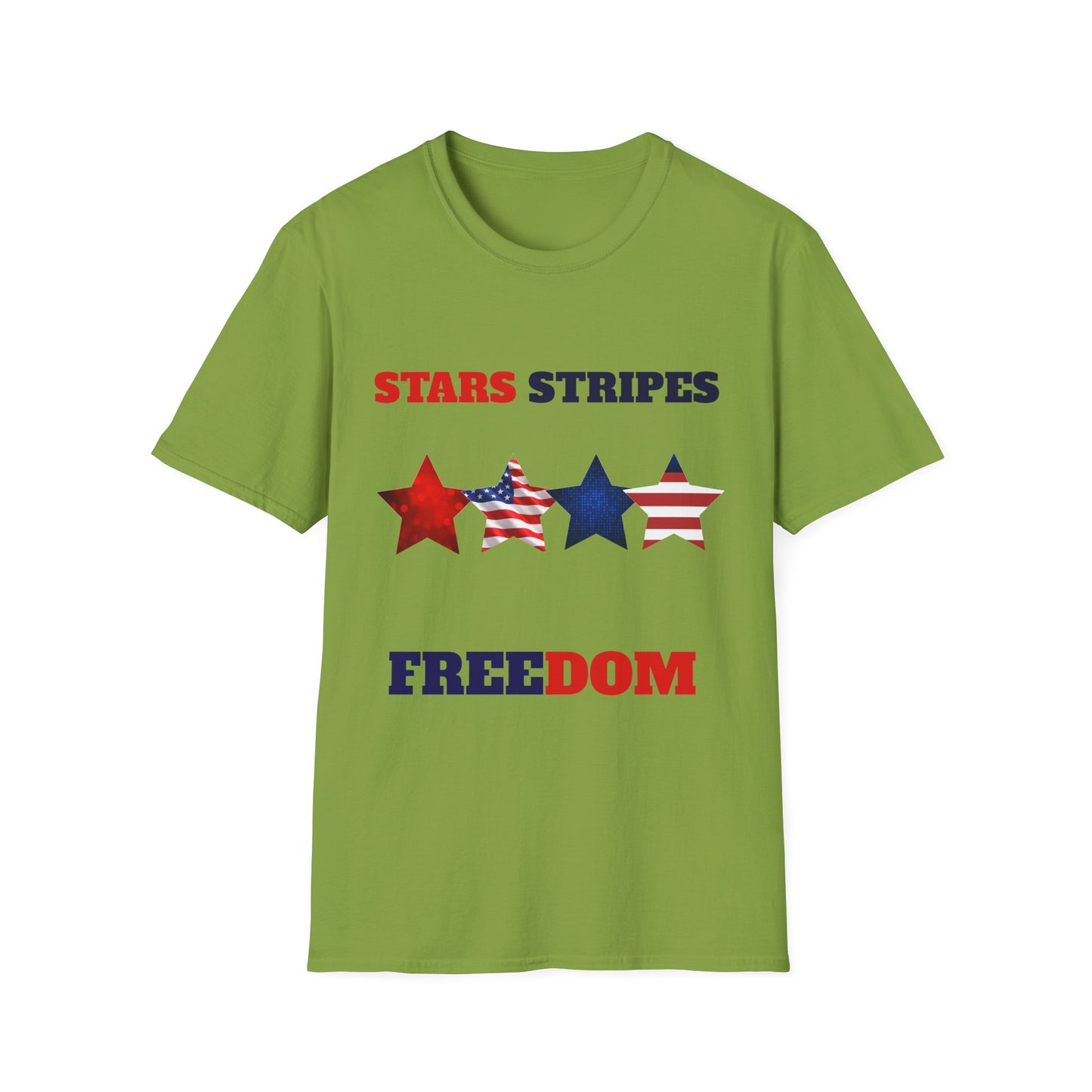 Patriotic "Stars Stripes Freedom" T-Shirt — American Flag Star Graphic