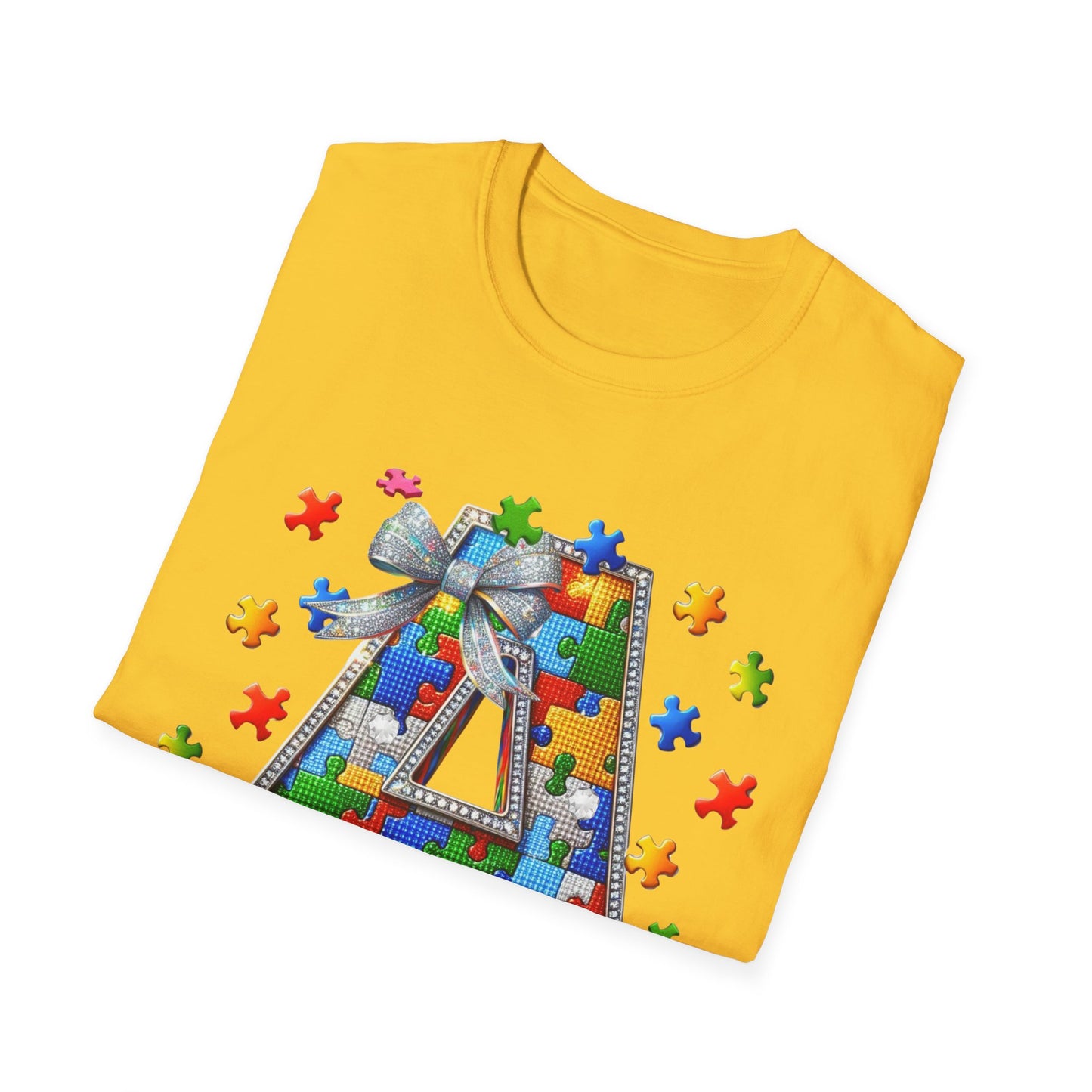 "A is for Autism Awareness – Puzzle Piece Tee"