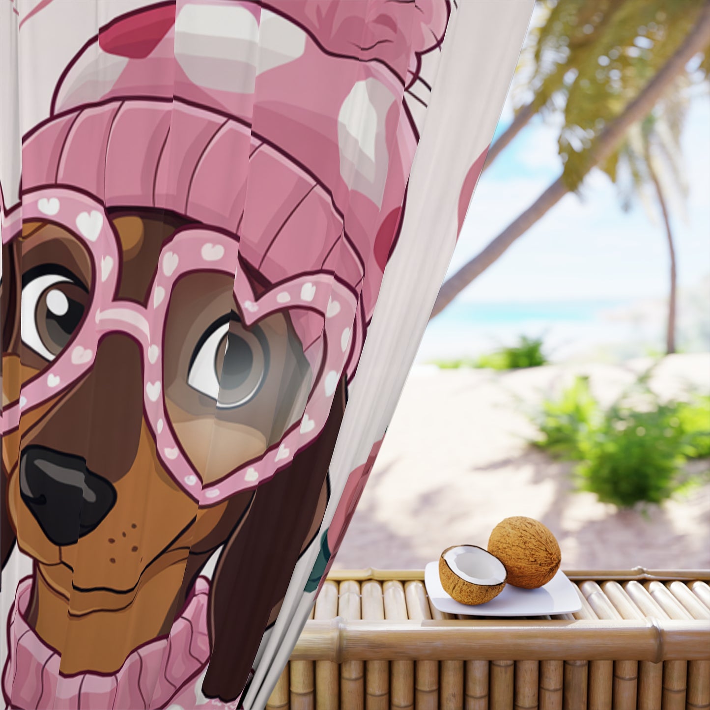 Sweetheart Doxie Drapes (1 Piece)/ Matching Pillow Shams & Comforter Also Available!