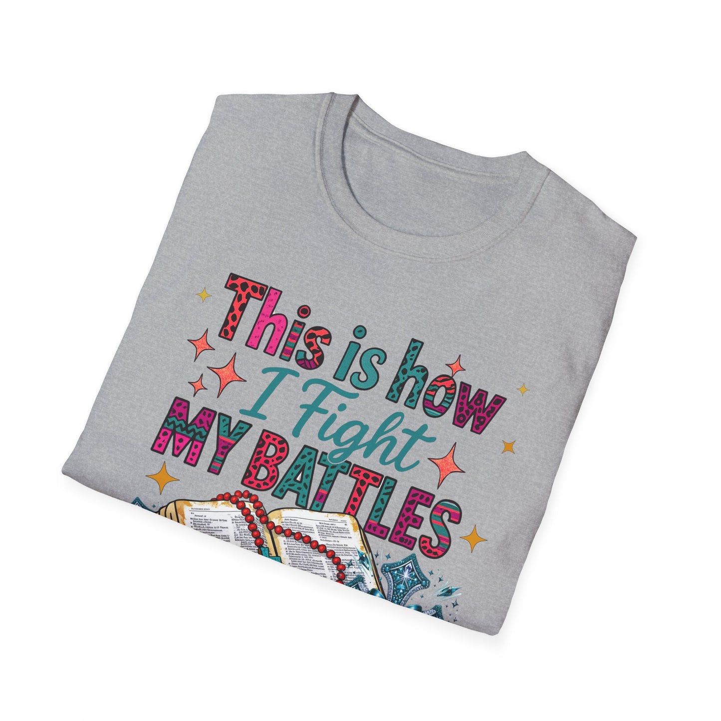 Christian Inspirational Shirt – My Battles Are Won with Prayer Tee