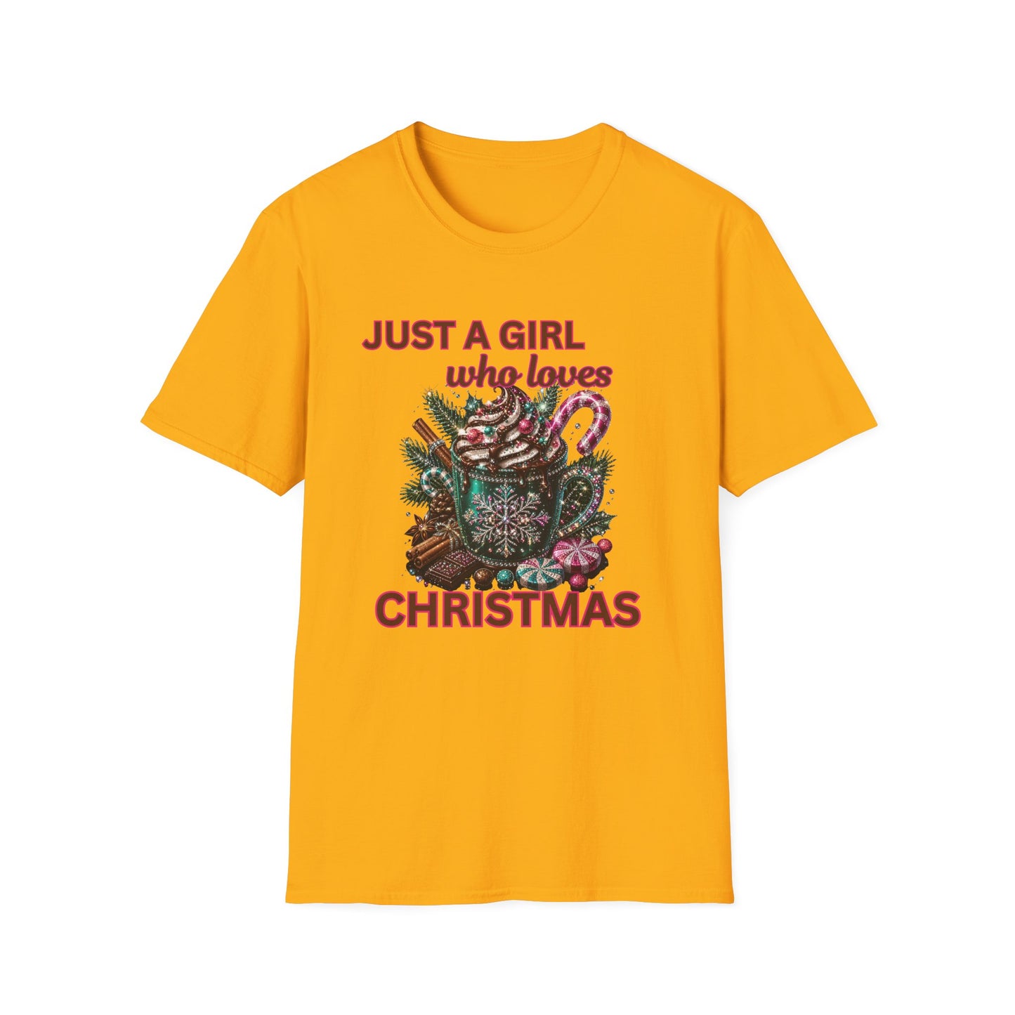 Christmas T-Shirt — "Just A Girl Who Loves Christmas" Cozy Holiday Tee