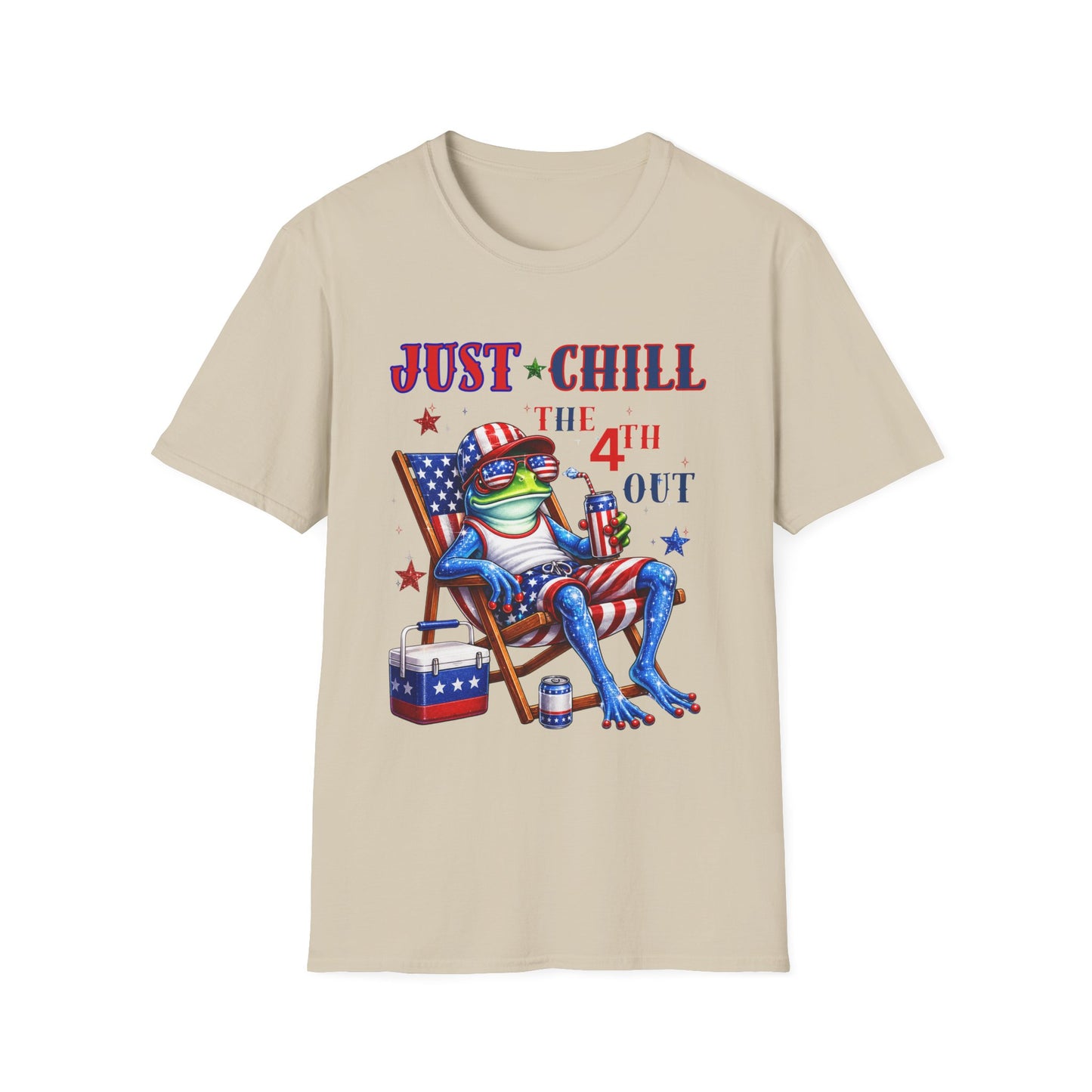 4th of July Frog T-Shirt - "Just Chill the 4th Out" Patriotic Tee