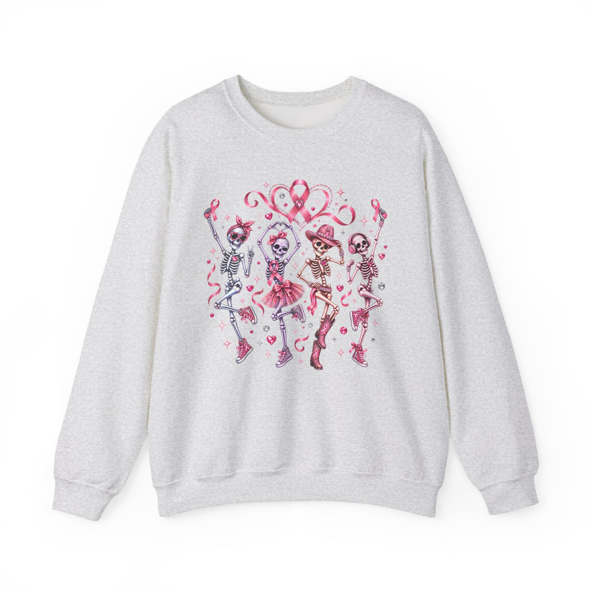 Breast Cancer Awareness Dancing Skeletons Sweatshirt