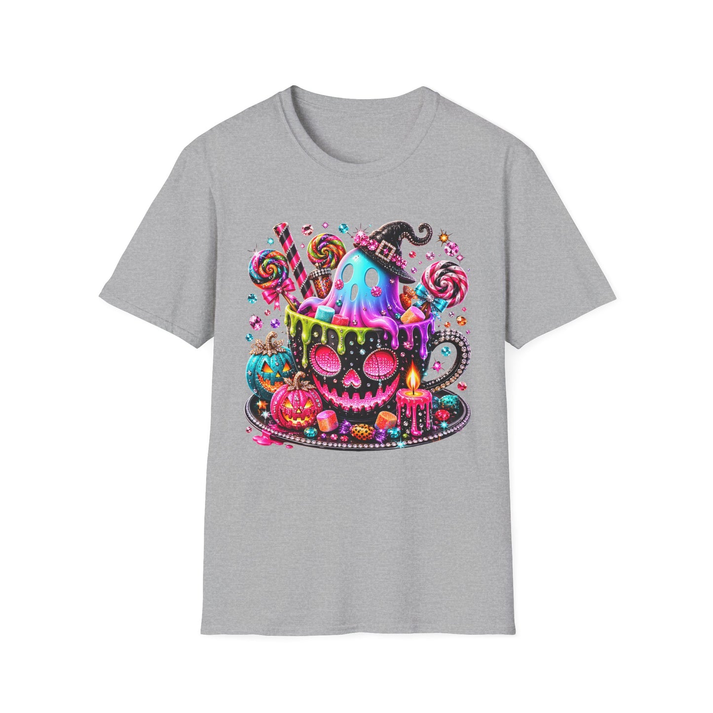 Halloween Candy Cauldron T-Shirt — Cute Spooky Witch Candy Graphic