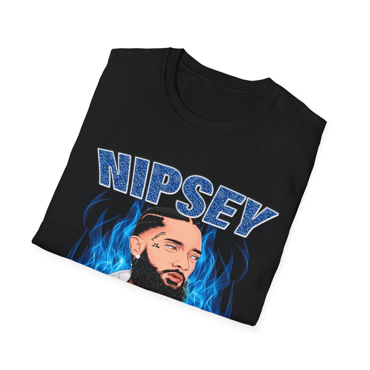 "Nipsey Forever Blue Flame Edition" Unisex T-Shirt - Softstyle Graphic Tee