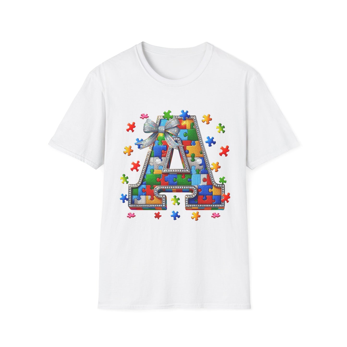 "A is for Autism Awareness – Puzzle Piece Tee"