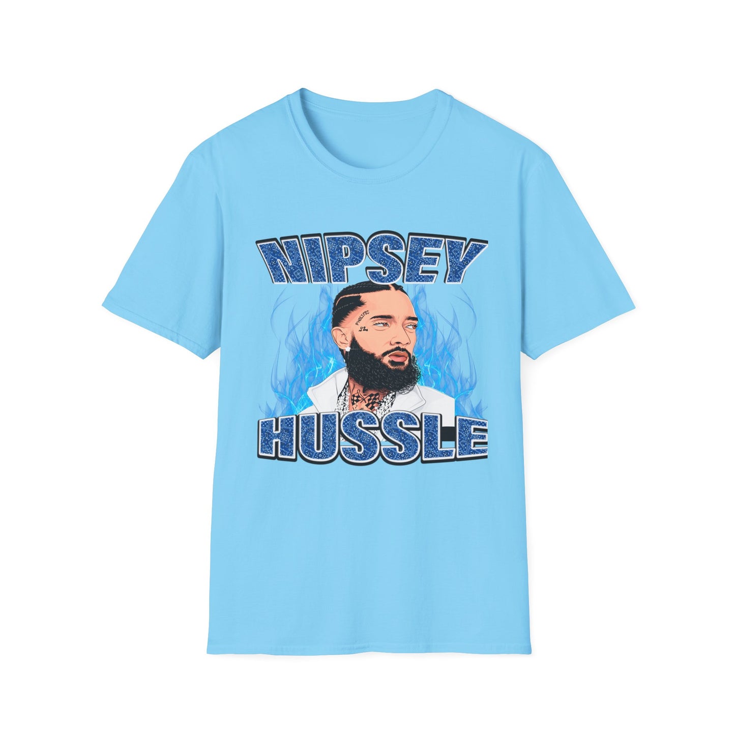 "Nipsey Forever Blue Flame Edition" Unisex T-Shirt - Softstyle Graphic Tee