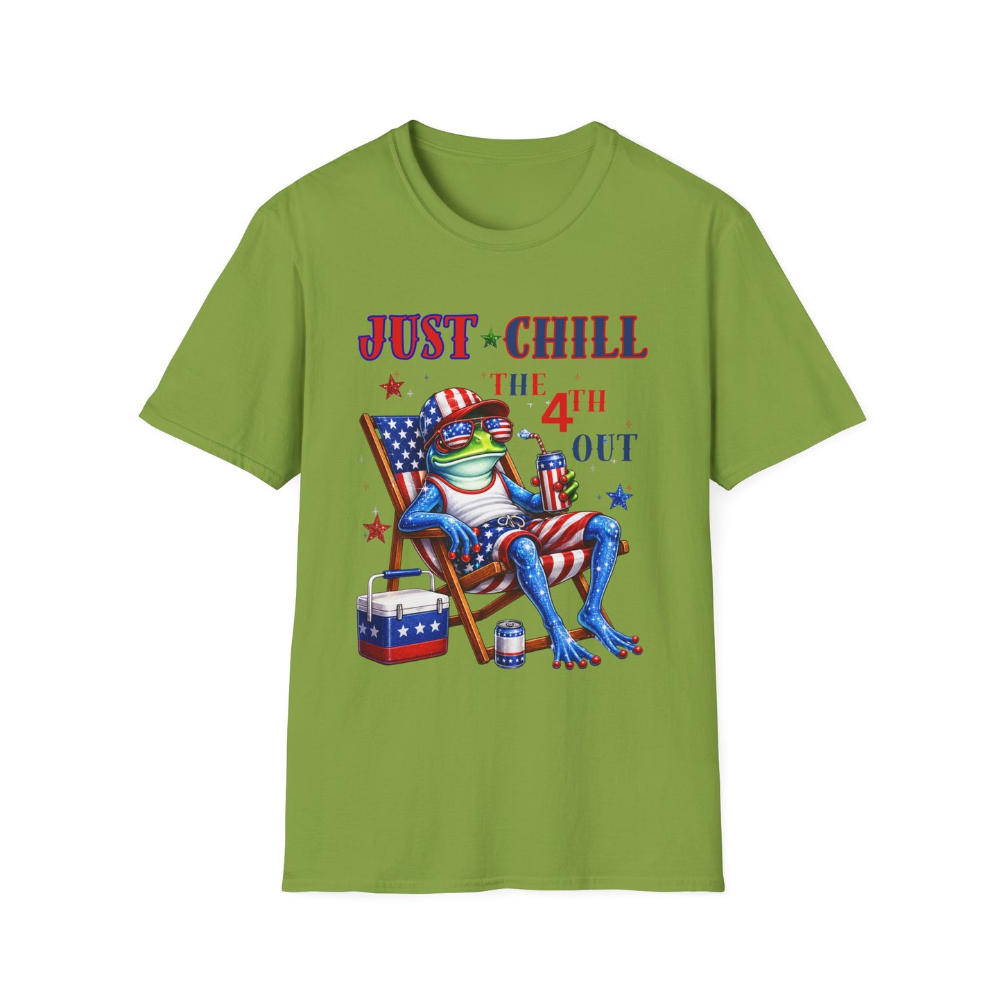 4th of July Frog T-Shirt - "Just Chill the 4th Out" Patriotic Tee