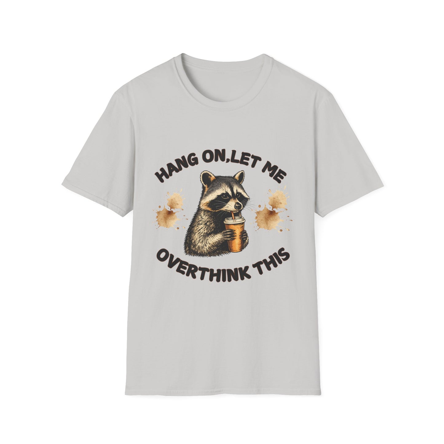 Cute Raccoon Coffee T-Shirt | Funny Animal Lover Tee | Cozy Aesthetic Graphic Shirt