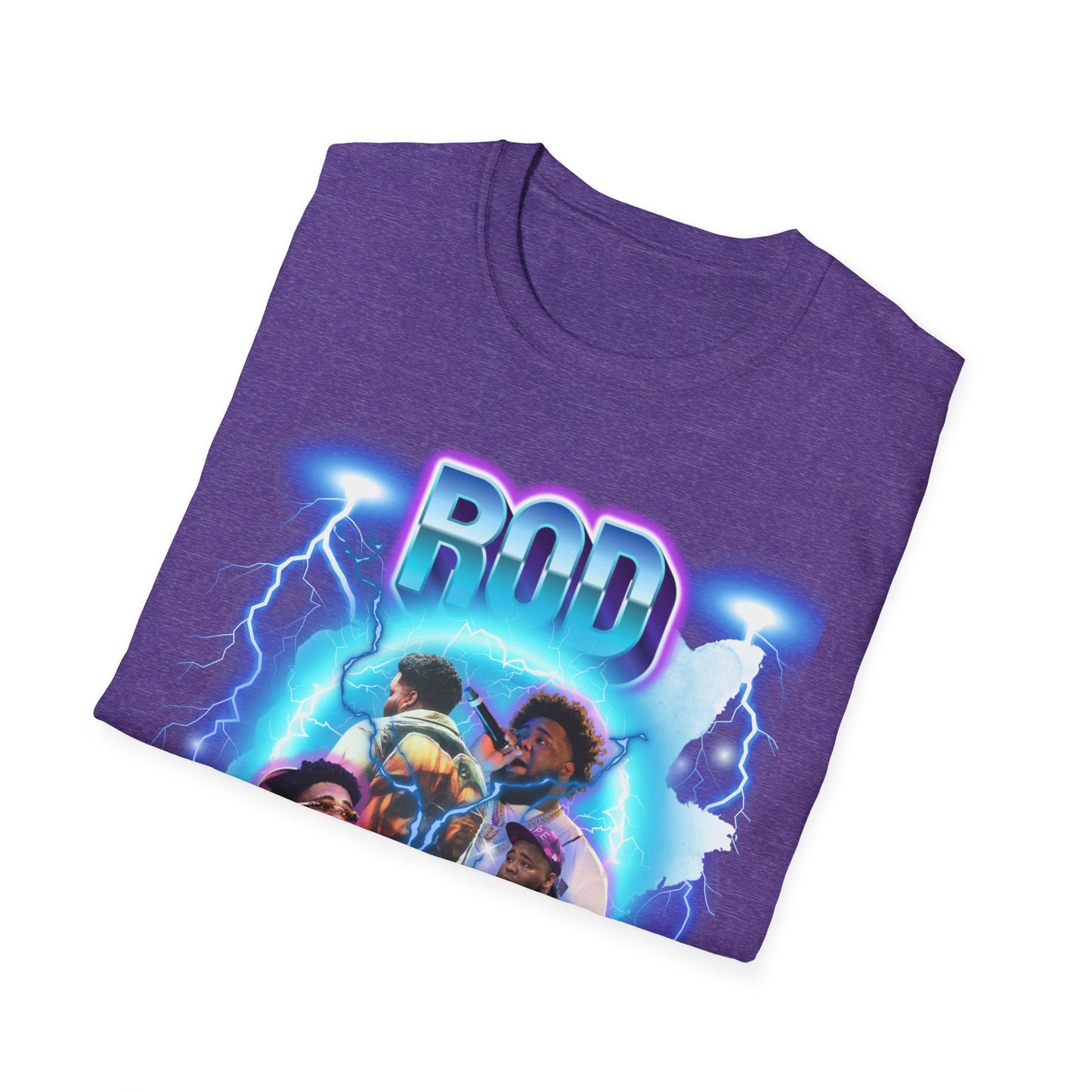 Rod Wave Graphic T-Shirt – Lightning Fan Art Glow Design (Unisex)