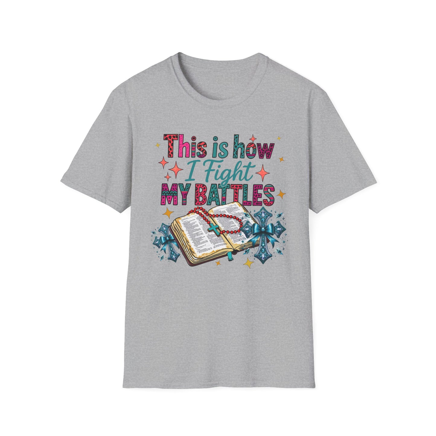 Christian Inspirational Shirt – My Battles Are Won with Prayer Tee
