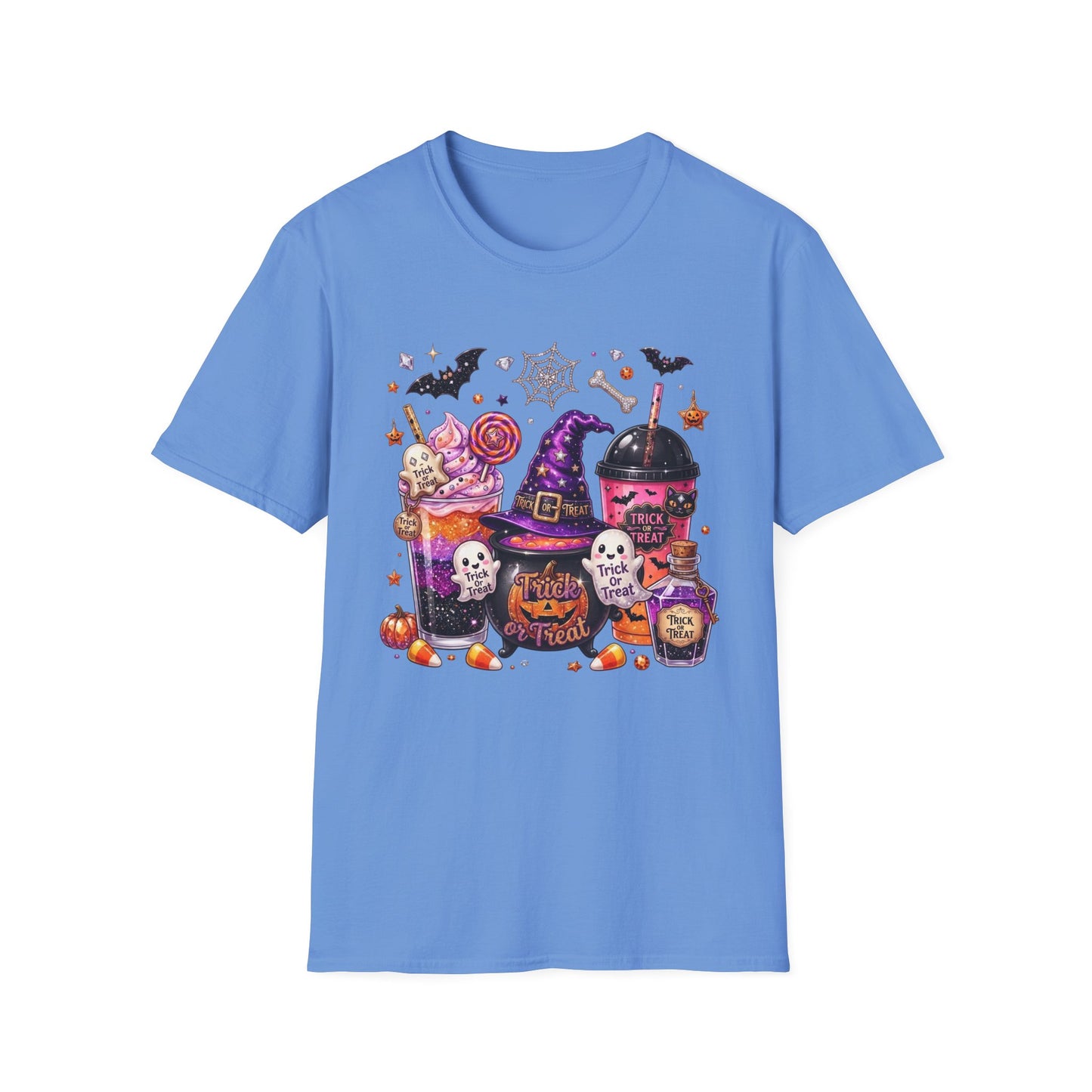 Halloween Candy & Cauldron T-Shirt — Trick or Treat Witchy Sweets Tee