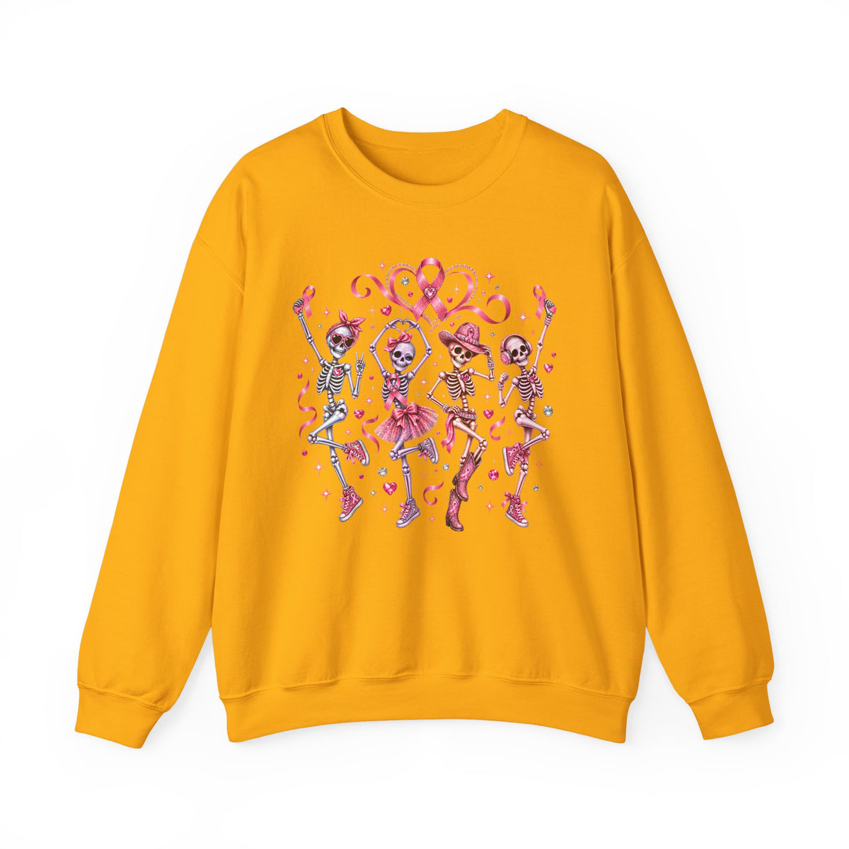 Breast Cancer Awareness Dancing Skeletons Sweatshirt
