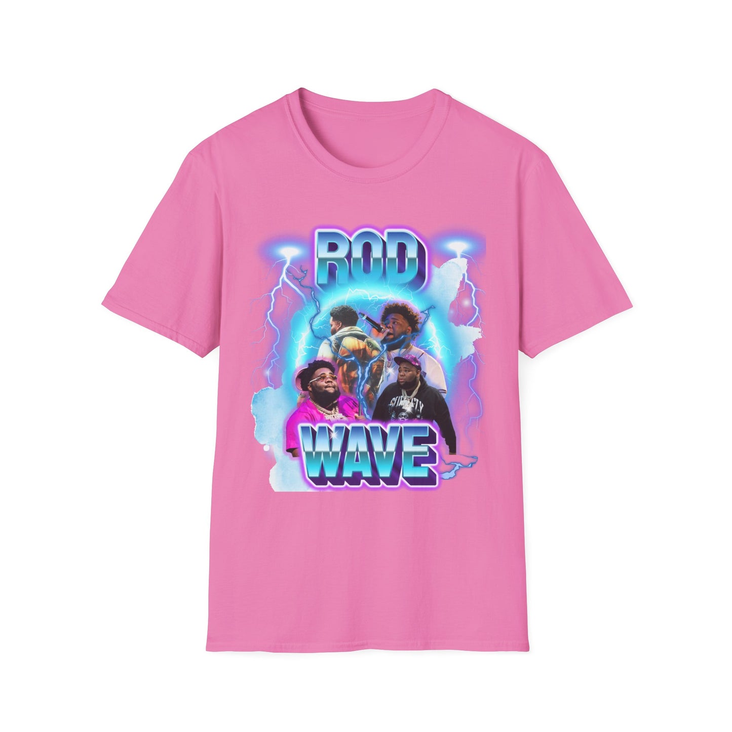 Rod Wave Graphic T-Shirt – Lightning Fan Art Glow Design (Unisex)